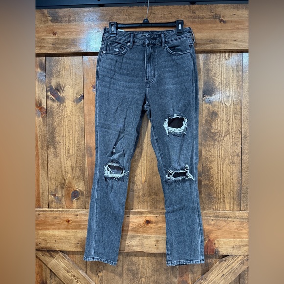 PAC SUN 2 Pairs Jeans - Size 26 - Faded‎ Black Mom & High Rise Straight Jeans - Picture 2 of 12